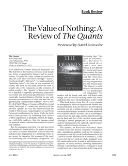 A Review of the Quants