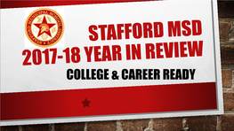 Stafford Msd Weekly Review