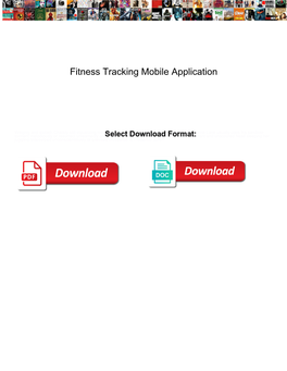 Fitness Tracking Mobile Application