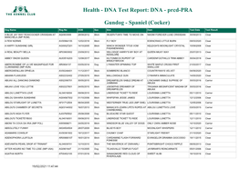 Health - DNA Test Report: DNA - Prcd-PRA