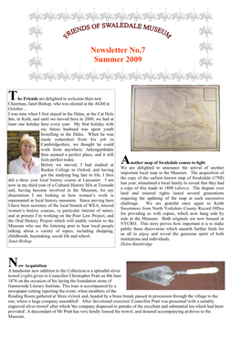 Swaledale Museum Newsletter Summer 2009