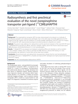 Radiosynthesis and First Preclinical Evaluation of the Novel