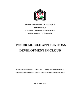 Hybird Mobile Applications Development in Cloud