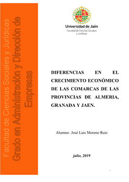 Diferencias En El Crecimiento Económico De Las Comarcas