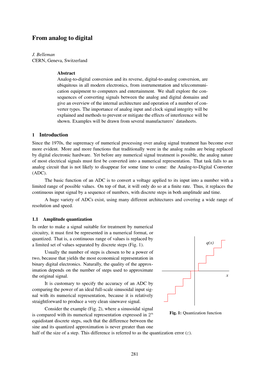 From Analog to Digital