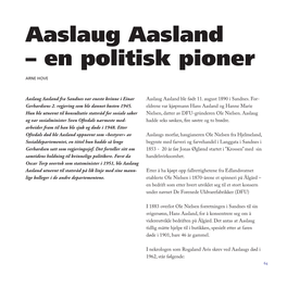 Aaslaug Aasland – En Politisk Pioner