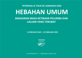 Anggaran Masa Ketibaan Pelumba Dan Laluan Yang Terlibat