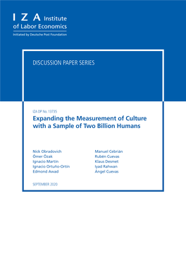 Expanding the Measurement of Culture with a Sample of Two Billion Humans