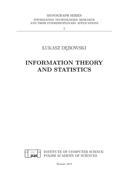 Information Theory and Statistics