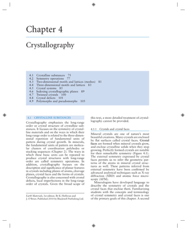 Chapter 4 Crystallography