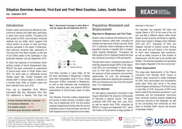 Introduction Situation Overview: Awerial, Yirol East and Yirol West Counties, Lakes, South Sudan Population Movement and Displac