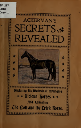 Ackerman's Secrets Revealed