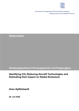 Identifying CO2 Reducing Aircraft Technologies and Estimating Their Impact on Global Emissions