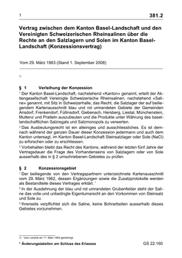 Vertrag Zwischen Dem Kanton Basel-Landschaft Und Den