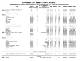 STEVEN BRYANT Catalog 2018