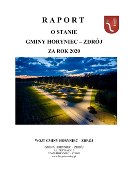 Raport O Stanie Gminy Horyniec-Zdrój Za Rok 2020