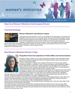 News from Women's Ministries Inter-European Division