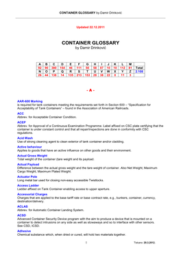 My Container Glossary