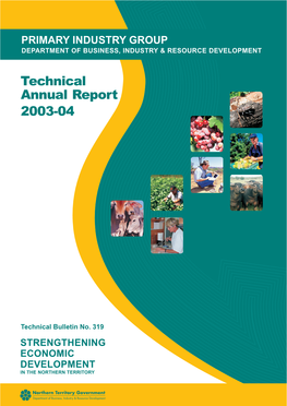 Technical Annual Report 2003-04 (DBIRD NT)