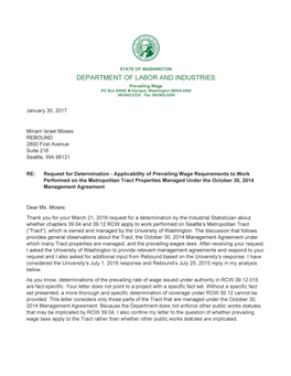 Metropolitan Tract Properties Managed Under the October 30, 2014 Management Agreement