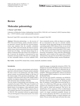 Review Molecular Paleontology