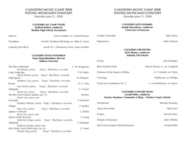 2008 Concert Programs