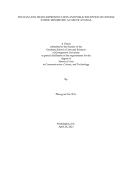 The Han Lens: Media Representation and Public Reception of Chinese Ethnic Minorities: a Case of Ayanga