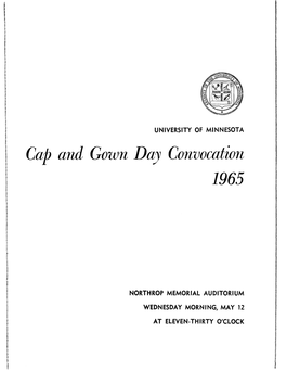 Cap and Gown Day Convocation 1965