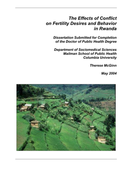 The Effects of Conflict on Fertility Desires and Behavior in Rwanda