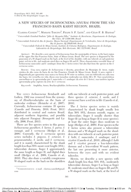 A New Species of Ischnocnema (Anura) from the S ˜Ao