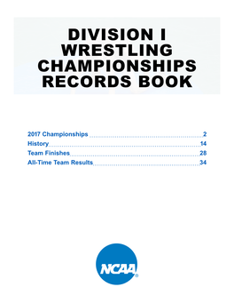 Division I Wrestling Championships Records Book