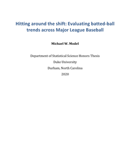 Evaluating Batted-Ball Trends Across Major League Baseball