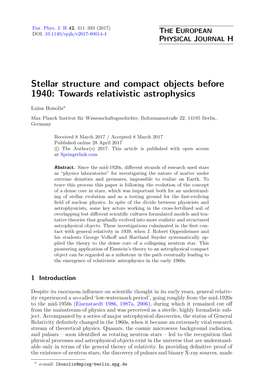 Towards Relativistic Astrophysics