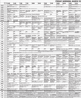 Friday Morning, March 15