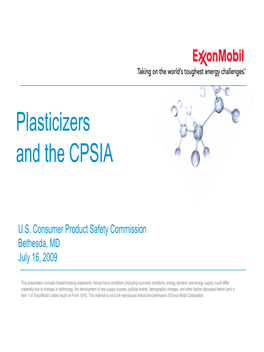 Exxonmobil Presentation on Plasticizers