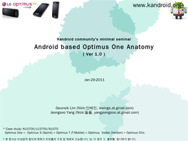 Android Based Optimus One Anatomy