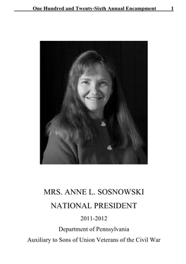 Mrs. Anne L. Sosnowski National President