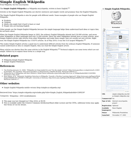 Simple English Wikipedia from Wikipedia, the Free Encyclopedia