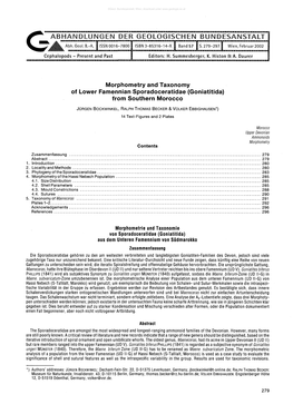 Gl ABHANDIUN6EN DER 6EOLOGISCHEN BUNDESANSTALT