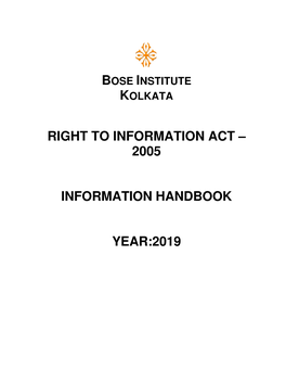 Right to Information Act – 2005