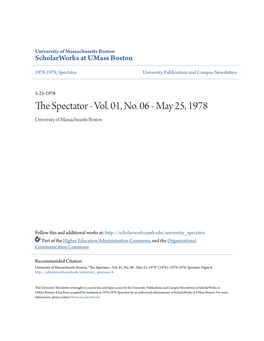 THE SPECTATOR Is a University-Wide Status Variable and Place of Residence