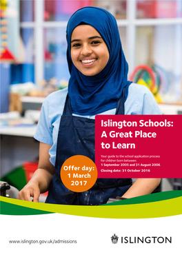 Islington Schools: a Great Place to Learn