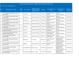 Contact Details of Booth Level Officers Blos and Their Supervisors