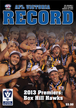 VFL Record 2014 Rnd 1.Indd