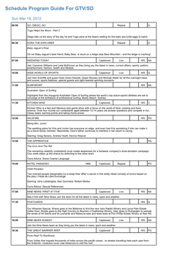 Program Guide Report