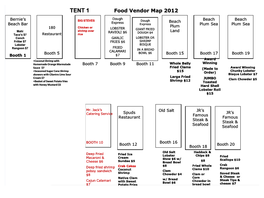 TENT 1 Food Vendor Map 2012