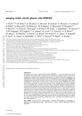 Imaging Radial Velocity Planets with SPHERE