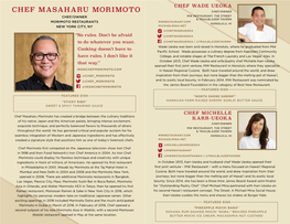 Chef Masaharu Morimoto