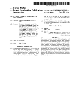 (2) Patent Application Publication (10) Pub. No.: US 2016/0282365A1 Gaitanaris Et Al