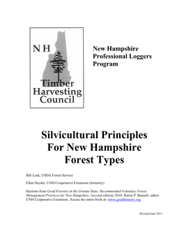 Silvicultural Principles for New Hampshire Forest Types